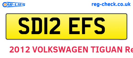SD12EFS are the vehicle registration plates.