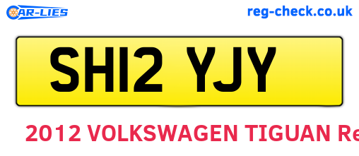 SH12YJY are the vehicle registration plates.