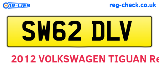 SW62DLV are the vehicle registration plates.