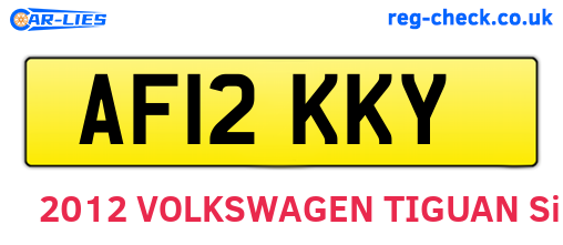 AF12KKY are the vehicle registration plates.