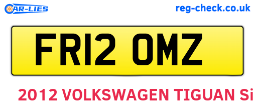 FR12OMZ are the vehicle registration plates.