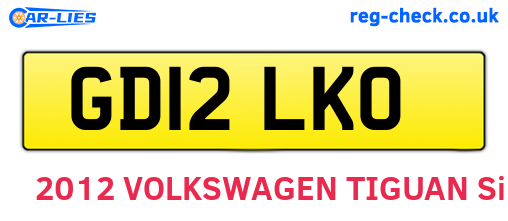 GD12LKO are the vehicle registration plates.