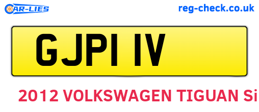 GJP11V are the vehicle registration plates.