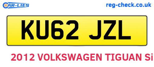 KU62JZL are the vehicle registration plates.