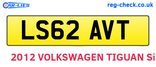 LS62AVT are the vehicle registration plates.