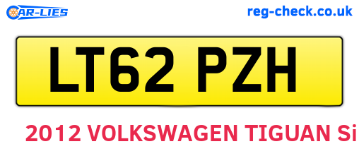 LT62PZH are the vehicle registration plates.