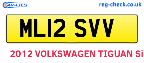 ML12SVV are the vehicle registration plates.
