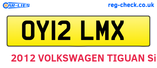 OY12LMX are the vehicle registration plates.