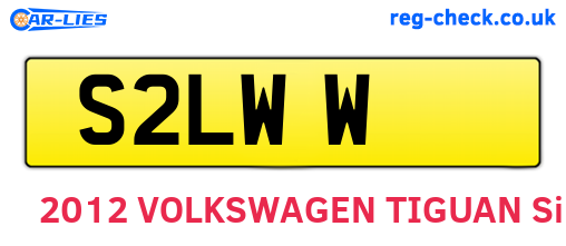 S2LWW are the vehicle registration plates.