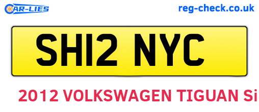 SH12NYC are the vehicle registration plates.