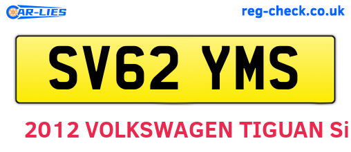 SV62YMS are the vehicle registration plates.
