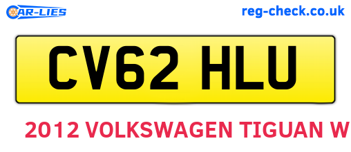 CV62HLU are the vehicle registration plates.