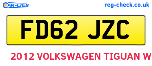 FD62JZC are the vehicle registration plates.