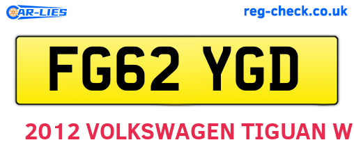 FG62YGD are the vehicle registration plates.