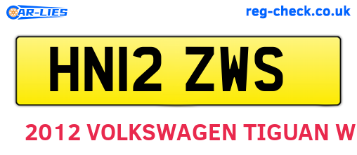 HN12ZWS are the vehicle registration plates.