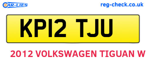 KP12TJU are the vehicle registration plates.
