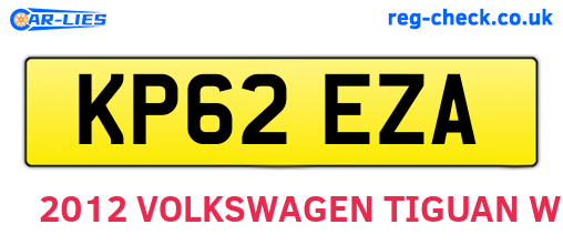 KP62EZA are the vehicle registration plates.