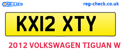 KX12XTY are the vehicle registration plates.