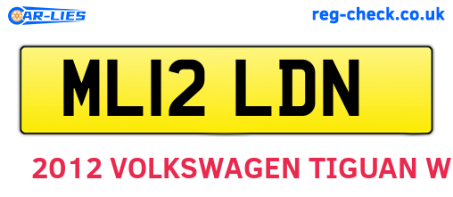 ML12LDN are the vehicle registration plates.