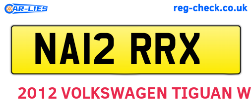 NA12RRX are the vehicle registration plates.