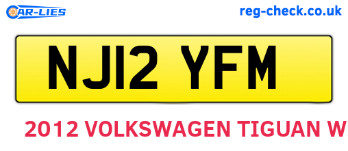 NJ12YFM are the vehicle registration plates.