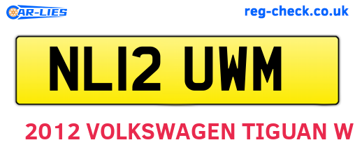 NL12UWM are the vehicle registration plates.