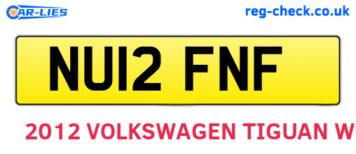 NU12FNF are the vehicle registration plates.