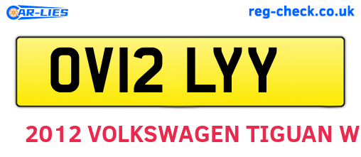 OV12LYY are the vehicle registration plates.
