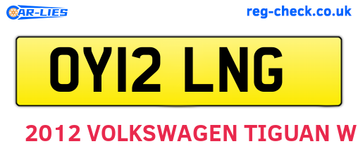 OY12LNG are the vehicle registration plates.