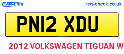 PN12XDU are the vehicle registration plates.
