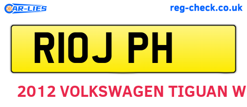 R10JPH are the vehicle registration plates.