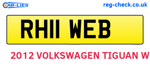 RH11WEB are the vehicle registration plates.