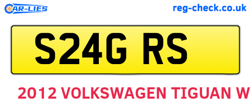 S24GRS are the vehicle registration plates.