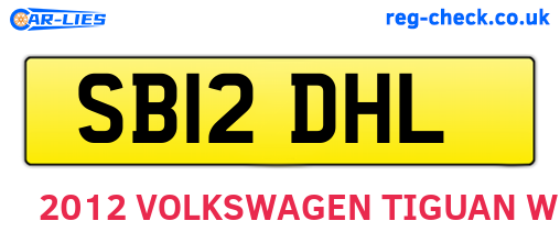 SB12DHL are the vehicle registration plates.