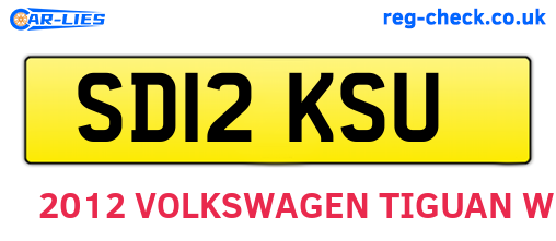 SD12KSU are the vehicle registration plates.