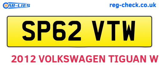 SP62VTW are the vehicle registration plates.