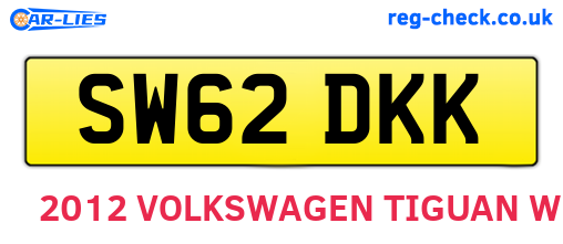 SW62DKK are the vehicle registration plates.