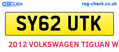SY62UTK are the vehicle registration plates.
