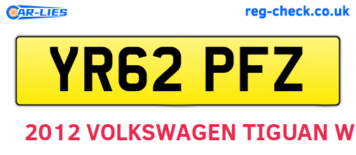 YR62PFZ are the vehicle registration plates.