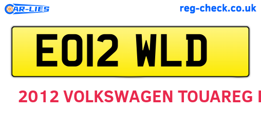 EO12WLD are the vehicle registration plates.