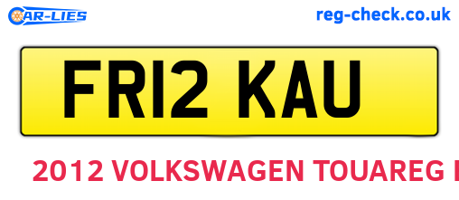 FR12KAU are the vehicle registration plates.