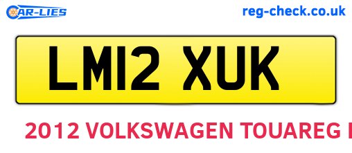 LM12XUK are the vehicle registration plates.