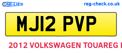 MJ12PVP are the vehicle registration plates.