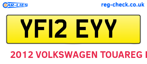 YF12EYY are the vehicle registration plates.