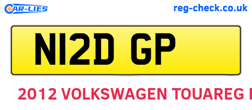 N12DGP are the vehicle registration plates.