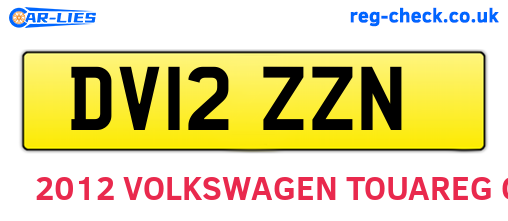 DV12ZZN are the vehicle registration plates.