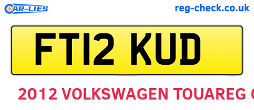 FT12KUD are the vehicle registration plates.