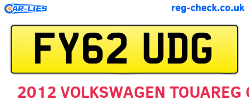 FY62UDG are the vehicle registration plates.