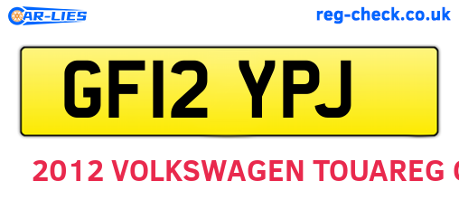 GF12YPJ are the vehicle registration plates.