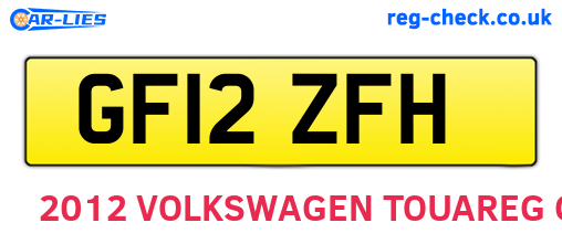 GF12ZFH are the vehicle registration plates.